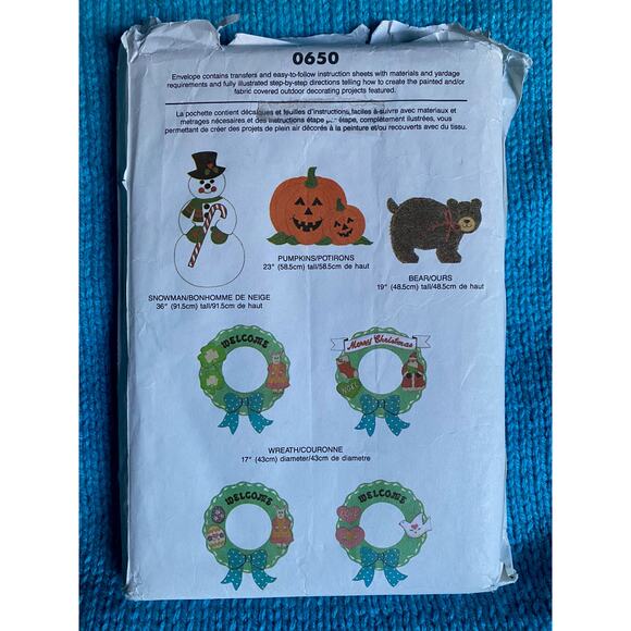 Simplicity sewing pattern  0650 craft lawn ornaments wreaths - Picture 3 of 5